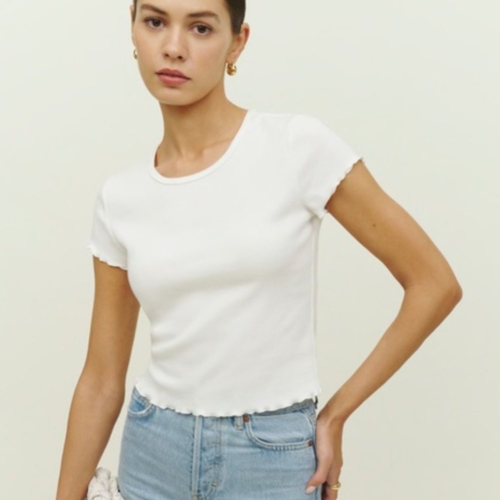 Reformation | White Lowen T-Shirt